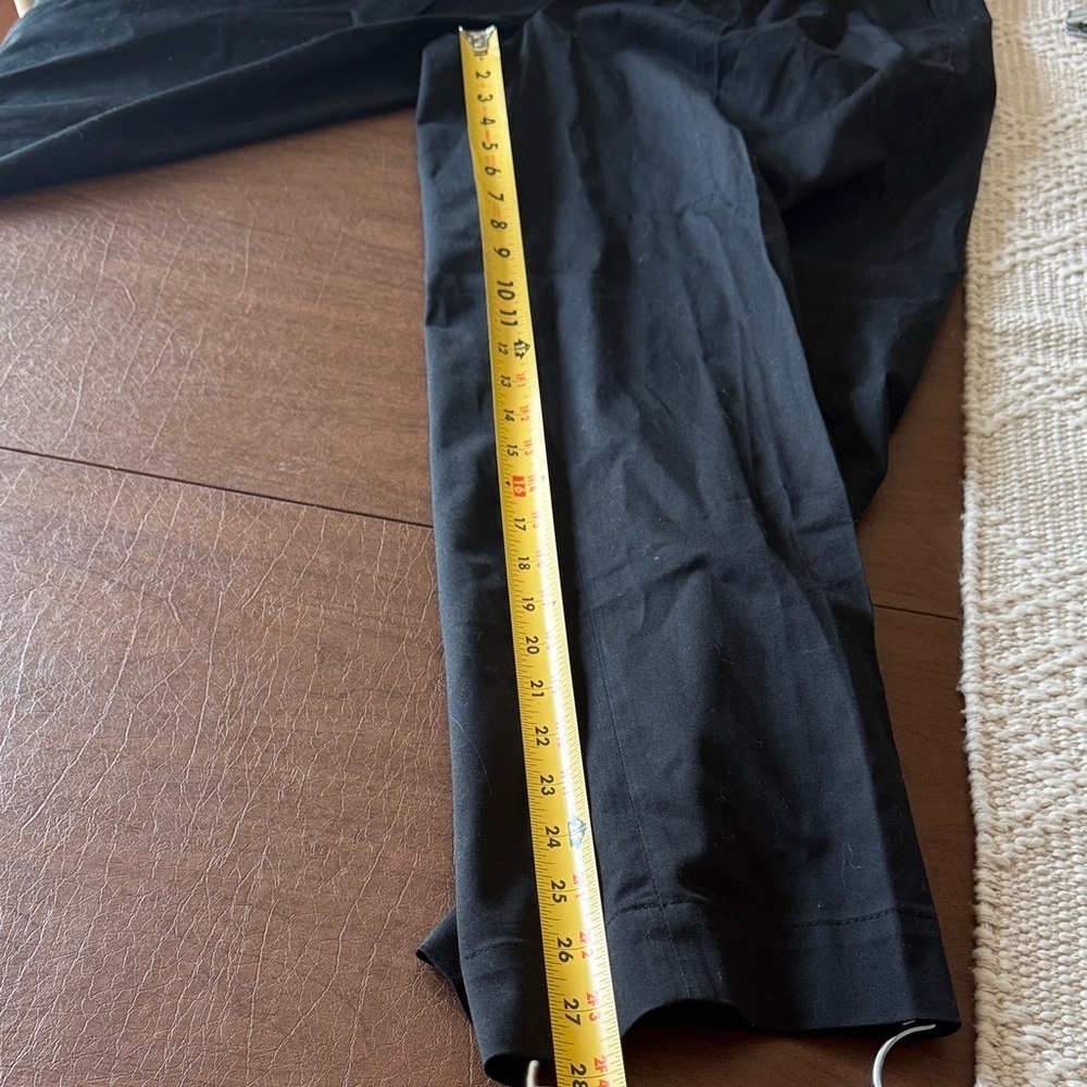 NWT J. Crew NWT Cotton Black  Pants Self-Tie Belt Sewn-In Pleats at Waist SZ 14 - Picture 13 of 15